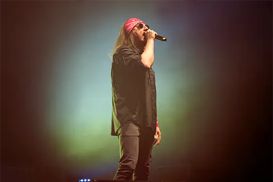 Konser fotoğrafı: sahnede sanatçı ve seyirci kalabalığı, konser ışıkları — Serdar Photography, İstanbul